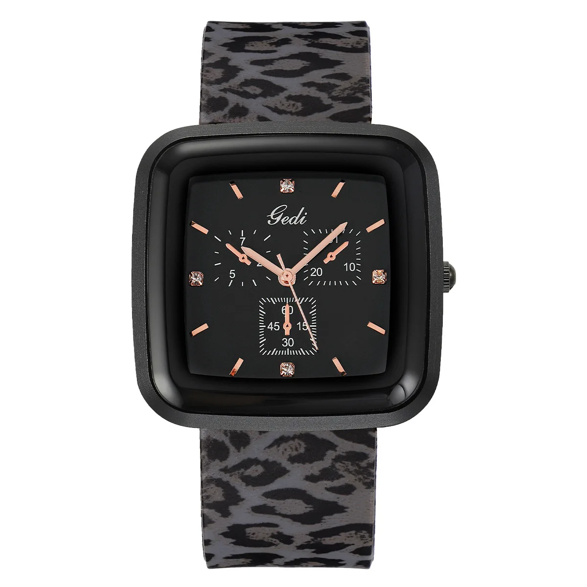 Orologio al quarzo da donna, temperamento alla moda, quadrato, semplice, casual, per studenti, in silicone alla moda con quadrante grande