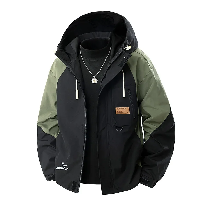 

Fashion Spring Men Outdoor Thin Hooded Brand Windbreaker Jacket Camping Fishing Male Hooded Casual Windproof Jackets 2302