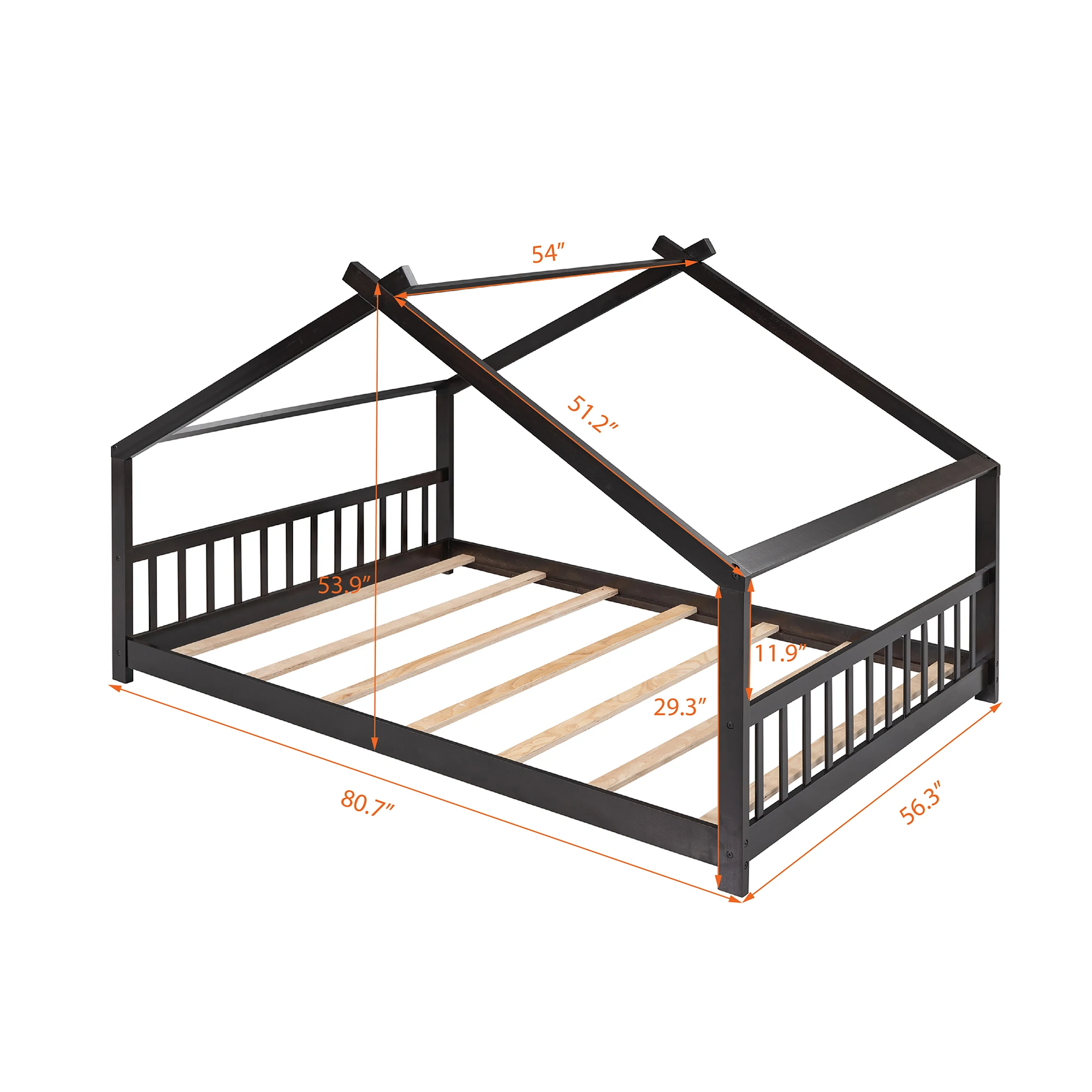 Cama de madeira com duas gavetas, espaço de armazenamento para roupas e brinquedos, tamanho completo