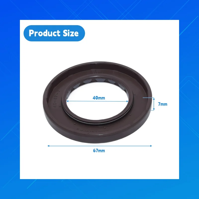 

OEM:BHY026001649,Размер: 40x67x7 мм.DMHUI высококачественное сальник гидравлического двигателя FKM, применима к Rexroth A4VG56 A10VG63, BABSL10FX2