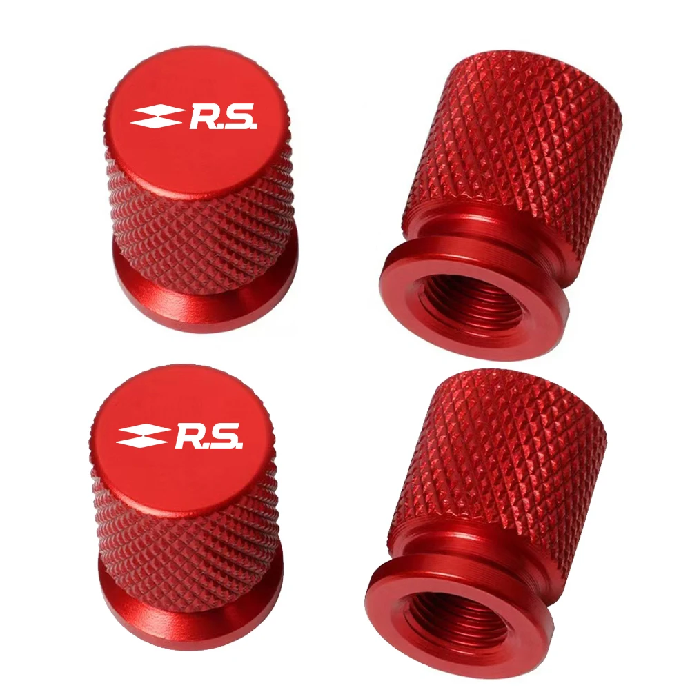 4PcsSet Car Wheel Tire Valve Caps Metal Stem Cover For Renault RS Clio Scenic Logan Megane Koleos Sandero Safrane Accessories - view 2