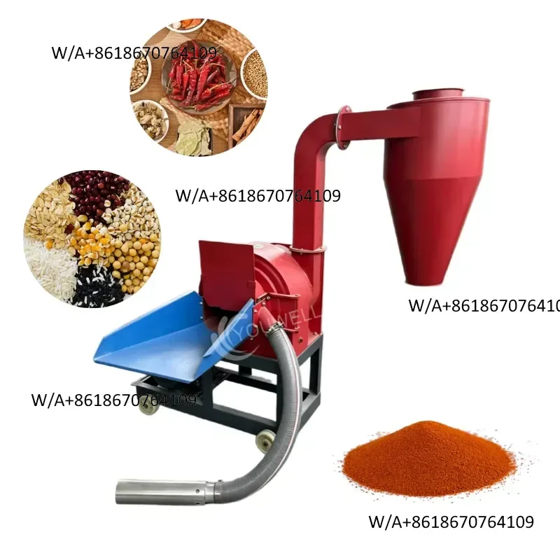 Tooth Disc Claw Crusher Universal Grinder Machine Corn Bean Feed Chili Spice Dry Root Self Suction Adjustable Screen