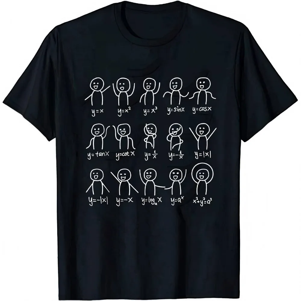 Teacher T Shirt Math Equation Cartoon Graphic Top School Casual Outfit Gift for Math Lovers Fashion Back To School Tee