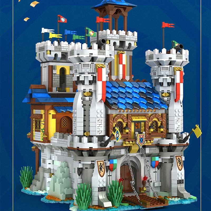 ชุดตัวต่อปราสาทยุคกลาง 2722 ชิ้น ชุดสร้างสรรค์ 3 in 1 แบบจำลองบ้าน ของสะสมสำหรับผู้ใหญ่ ชุดสถาปัตยกรรม ของเล่น ของขวัญสำหรับเด็กผู้ชาย