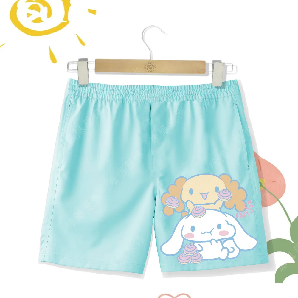 Beach pants Kids comfortable all-in-one skin-friendly shorts Cinnamon Dog cartoon cute printed Sanrio girls summer shorts