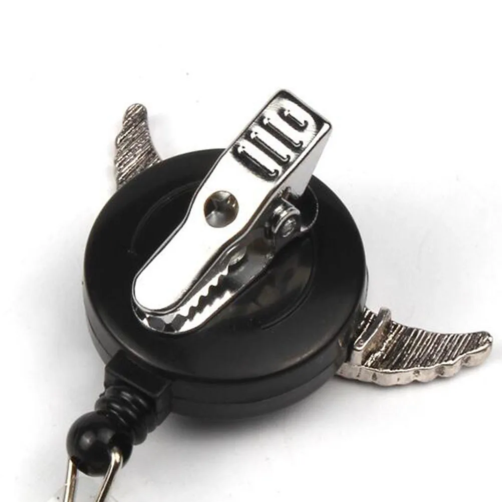 

Round Badge Holder Telescopic Id Reel For Nurses Teachers Students Work Badge Accessories Keychain Lanyard Name Tag Clip Pink