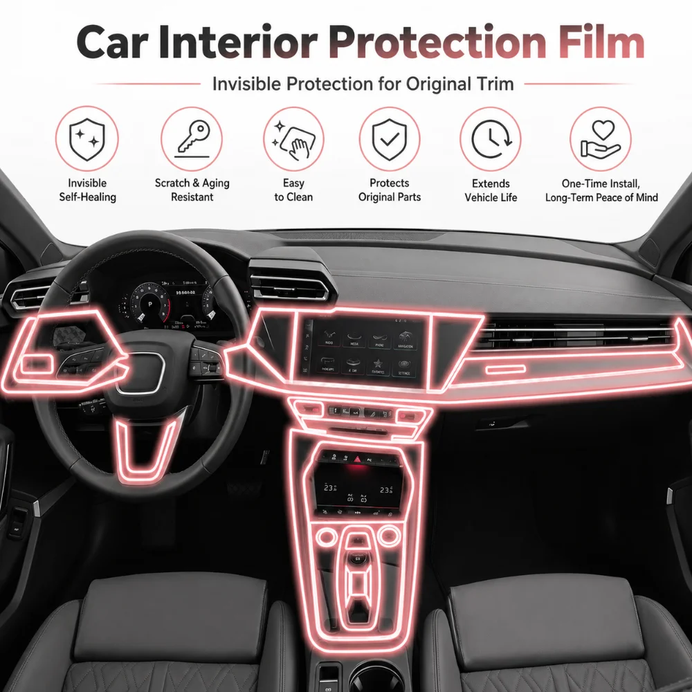 Car Accessories Dashboard Multimedia Navigation Transparent Anti-Scratch Protection Film Modification For Audi A3/A3L 2025-2026
