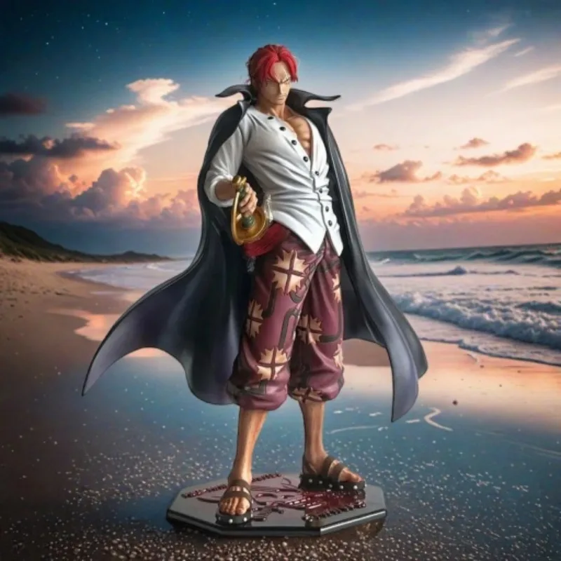 

Фигурка аниме с красными волосами, экшн-модель из ПВХ, куклы, стоячая статуя, украшение для рабочего стола, идеально подходит для мальчиков, фанатов аниме, коллекционные подарки