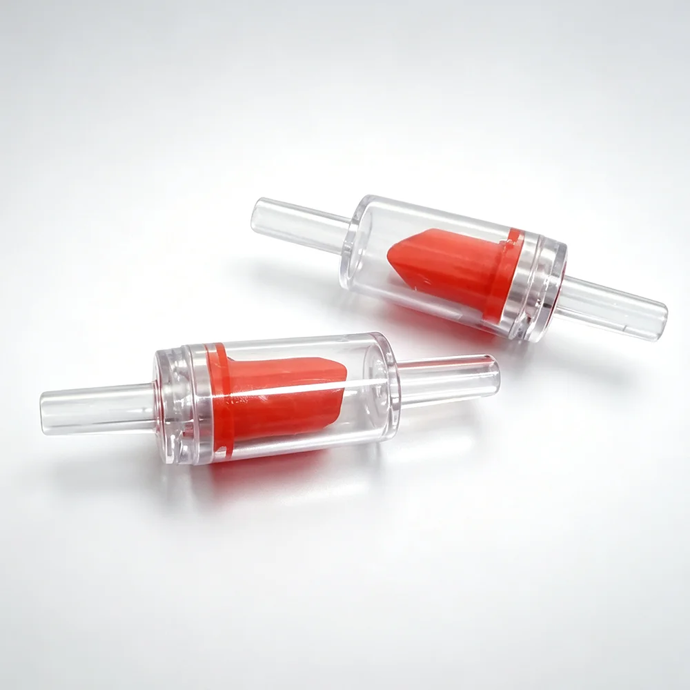10PCS Clear Red Plastic One Way Valve for Aquarium Water Pump Transparent Fish Tank Check Valve