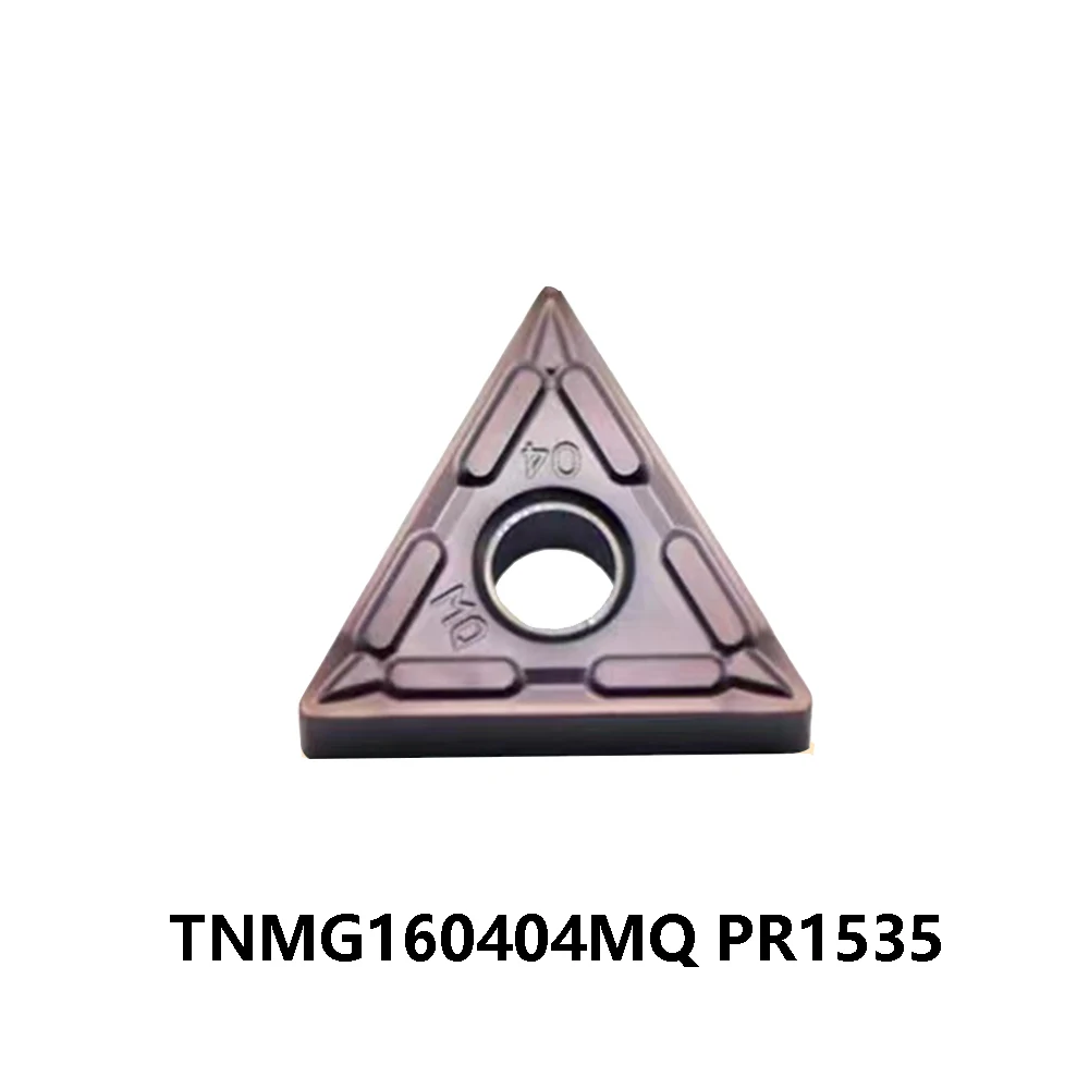 TNMG160404 TNMG 160404 MQ TNMG160404MQ PR1535 Original TNMG331MQ 60° Blade Carbide Inserts CNC Lathe Cutter Turning Tool Machine