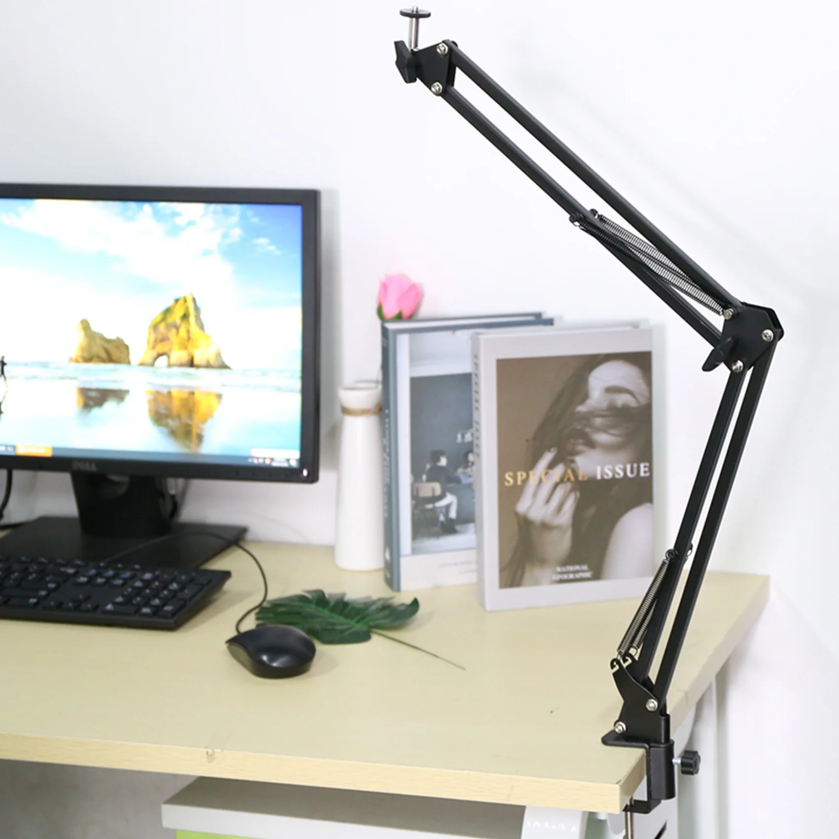 

Superb Adjustable Desktop Clamp Suspension Boom Scissor Arm Mount Stand Holder For Logitech Webcam C922 C930E C930 C920 C615