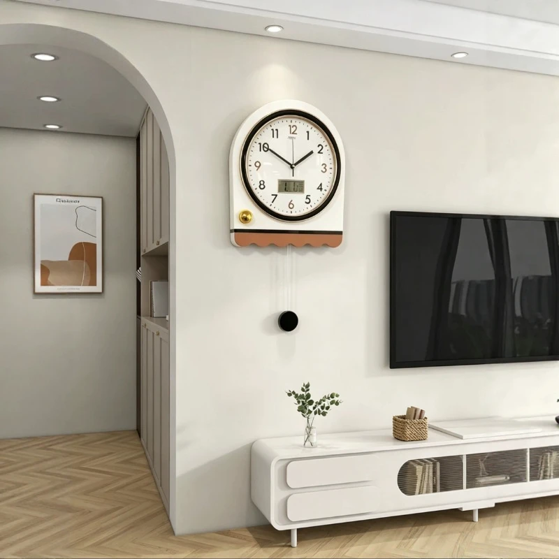 White Elegant Unique Wall Clock Fashion Upgrade Modern Aesthetic Digital Wall Clock Modern Relojes De Pared Home Decor Items