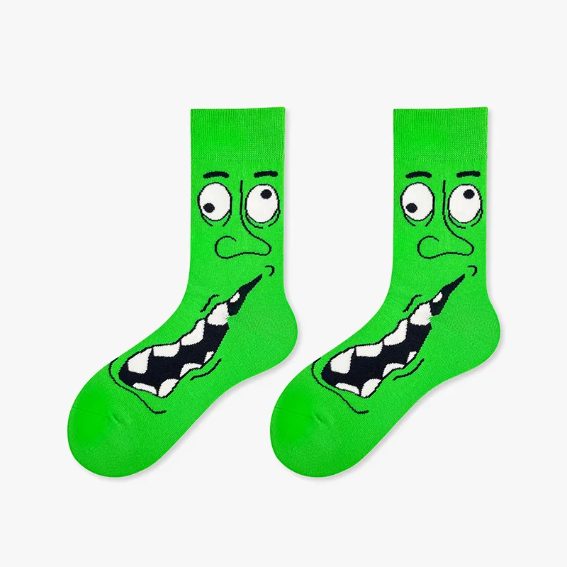 

Funny cartoon illustration cotton socks, mid-tube socks for male and female couples women socks men socks boy socks girl socks