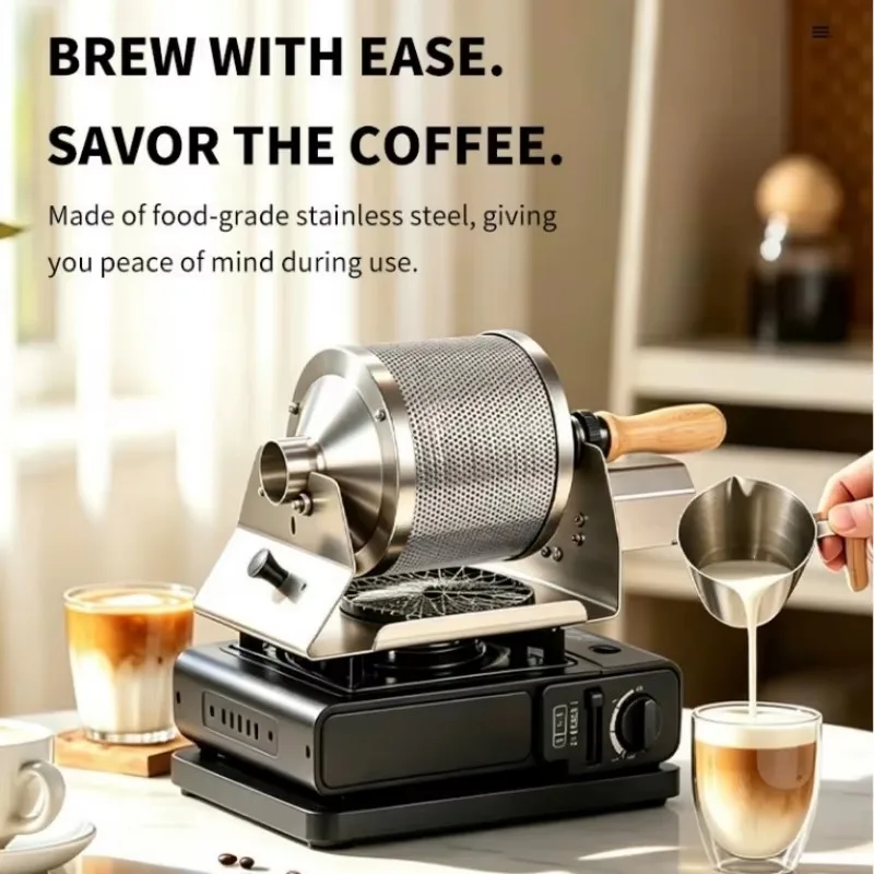 DC3-12V Motor 450g Coffee Beans Roaster Direct-fire Beans Roasting Machine Home Use Coffee Roaster L10