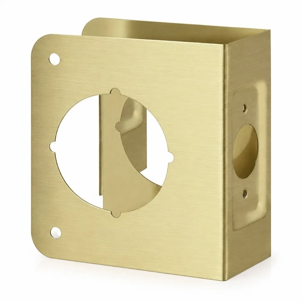 Stainless Steel Door Reinforcement Plate Single Hole Heavy Duty Door Repair Plate Lock Slot Accessories