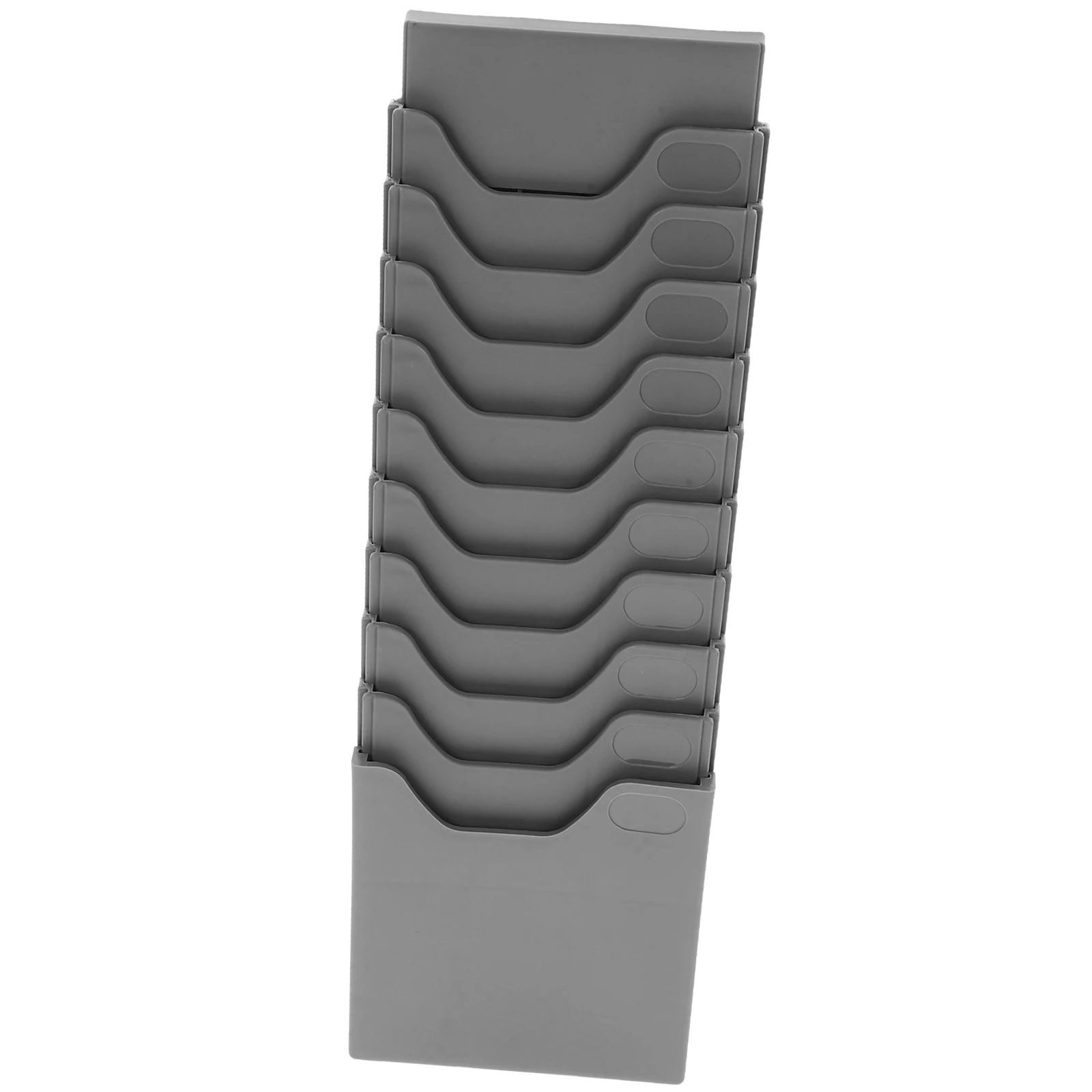 

10 Card Holders Single Row Standing Type Rack Plastic Material Document Holder For Home Office School Kitchen Goods