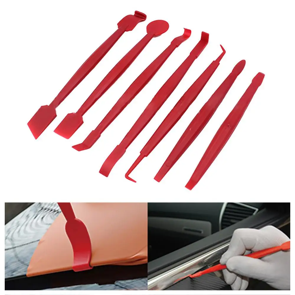 7pcs/set Car Vinyl Wrap Film Squeegee Scraper Tools Edge-closing Tool for Automobile Film Sticking Car Styling Auto Accessories