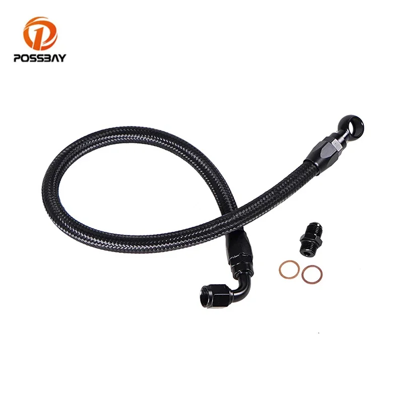 Black Fuel Hose Line 6AN Aluminum Hose Replacement Part for Honda Civic 1988 1989 1990 1991 1992 1993 1994 1995 1996 1997-2000