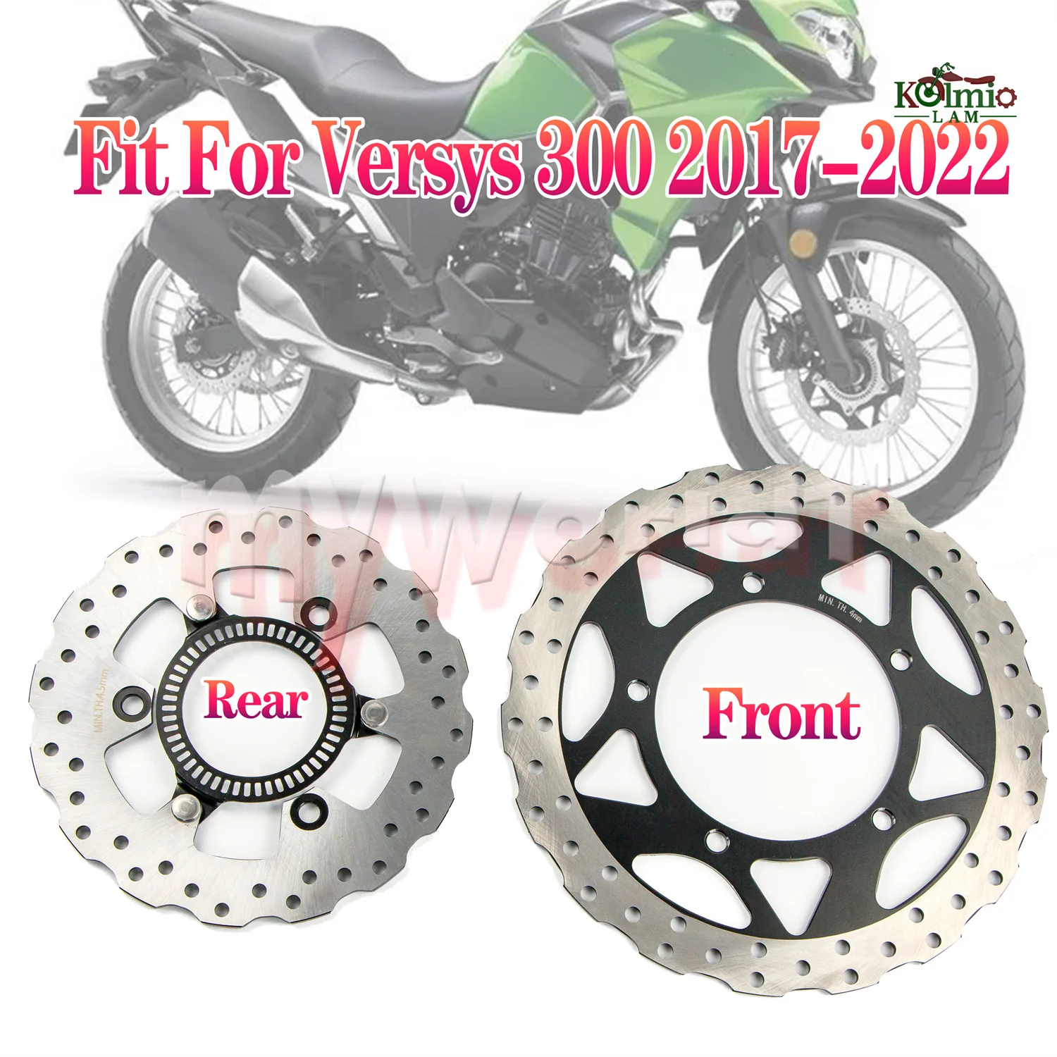 

Fit For Kawasaki Versys X300 KLE300 2017 - 2022 Motorcycle Front Rear Brake Disc VERSYS-X300 2018 2019 2020 2021