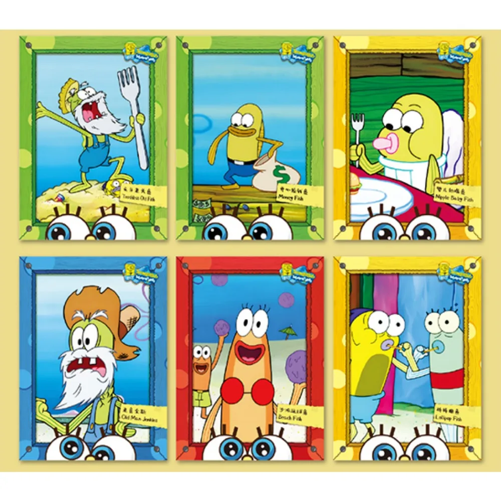 Genuine SpongeBob SquarePants Card Collection Cartoon Super Bowl Lead Singer Diamond Flash Card Birthday Gift Toy For Children