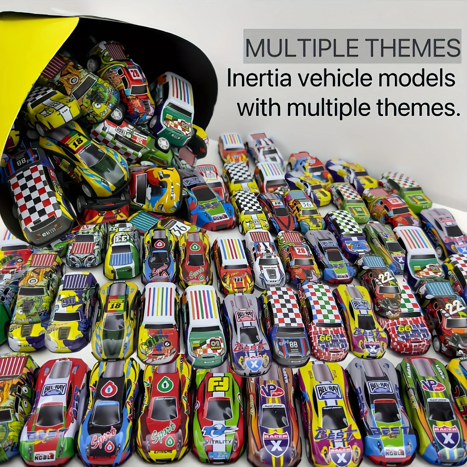 12-60 Stuks Legering Racewagens Rebound Auto Meerdere Legering Auto Ornament Collectibles Voor Kinderen Speelgoed Verjaardagscadeau automodellen