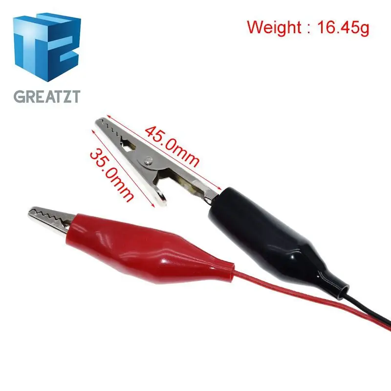 GREATZT Alligator Test Clips Clamp to USB Male Connector Power Supply Adapter Wire 58cm Cable Red and Black