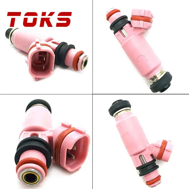 

TOKS 4pcs 195500-3910 Pink 565cc Fuel Injectors 16611-AA370 FIT for Subaru Impreza 2002-2006 16611AA370 1955003910 16611AA510