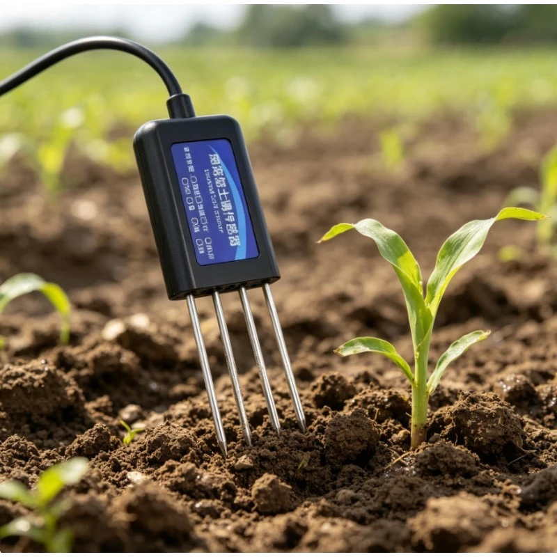 8 in 1 Agricultural Soil Sensor Probe RS485 NPK PH EC Salinity Temp Water Content Soil Moisture Analyzer Detector Meter