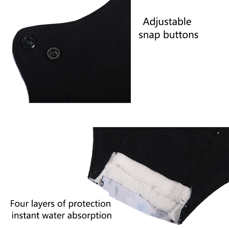 AIO 1Pcs Postpartum Reusable Gasket Reusable Menstrual Pads Gasket Pads Microfiber Charcoal Menstrual Pads Cotton Postpartum Pad