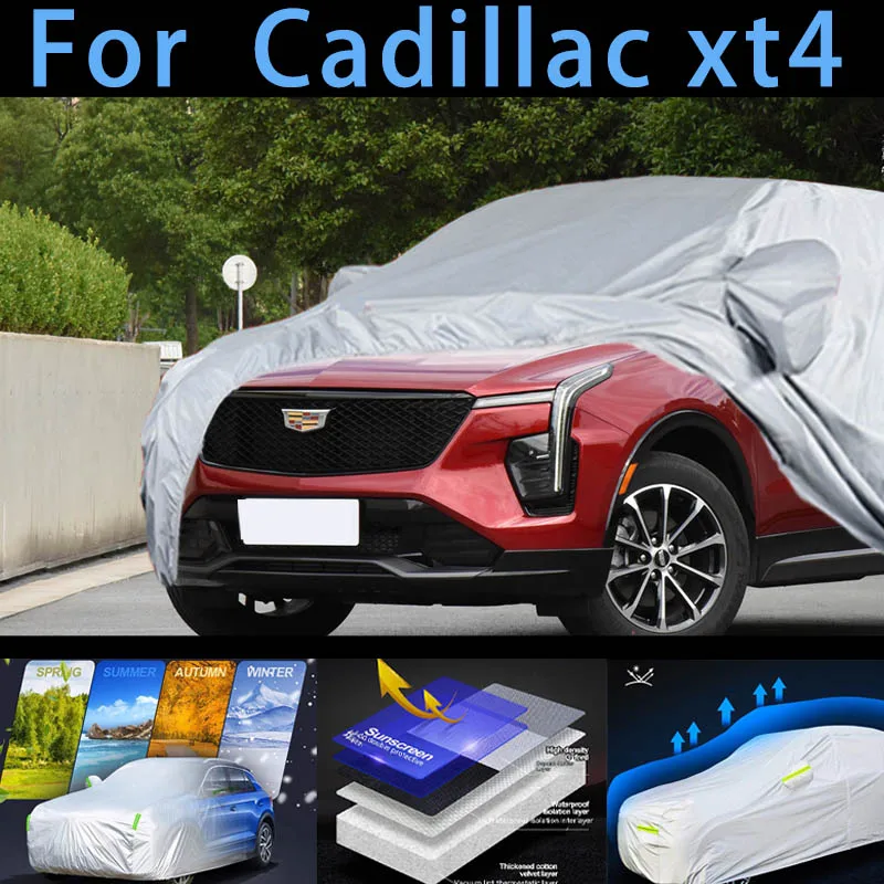 

For Cadillac xt4 Outdoor Protection Full Car Covers Snow Cover Sunshade Waterproof Dustproof Exterior Car cover protection