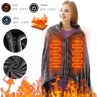 Office Wearable USB Electric Heated Blanket Washable Body Warmer Blanket Home 5v 3 Heated Level Throw Blanket 9 Heated Areas