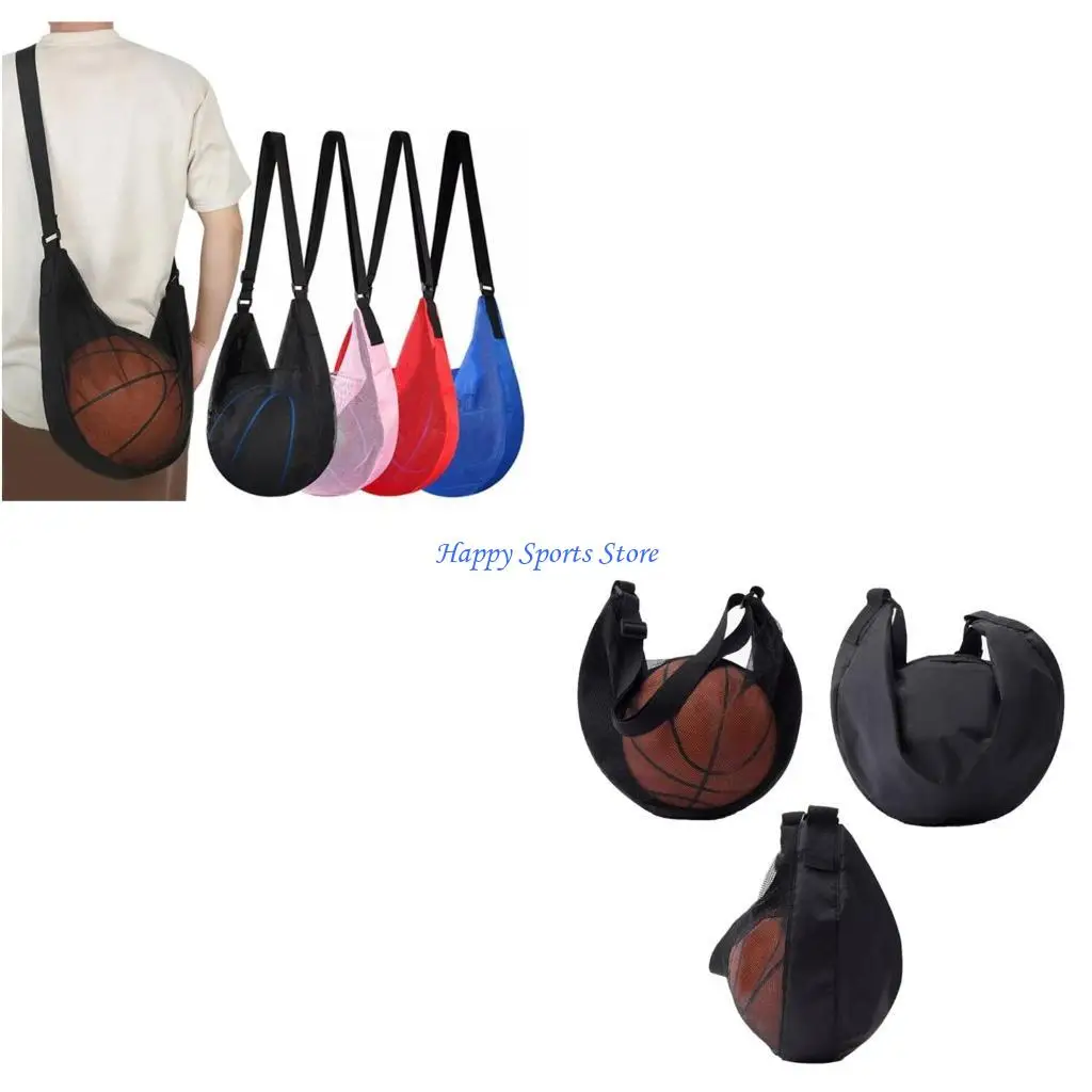 

Mesh Bag Sports Equipment Bag with Zipper Pocket for Soccer Basketball Football