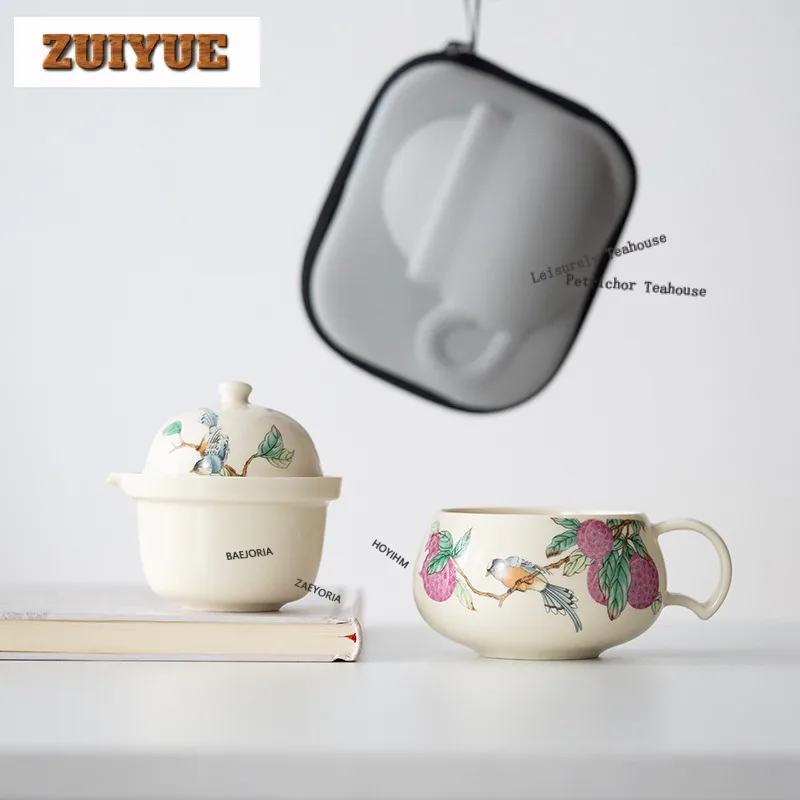 200ml Ru-Keramik Lychee Kaffeetasse, Paar-Handgriffbecher, Nachmittagstee-Tasse, Fruchtsaft-Milchkrug, Master-Büro-Wasserbecher, Café-Kunsthandwerk