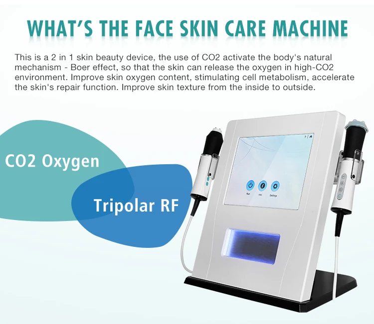 CO2 Nano-bubbles technology Oxy Facial Machine Face Lifrting Skin Rejuvenation Skin Tightening Spa Salon Use