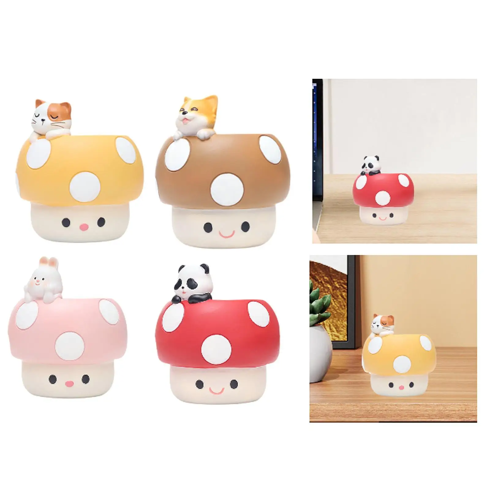 Plant Pot Flower Pot Cartoon Figurine with Drainage Holes Pen Holder Planters