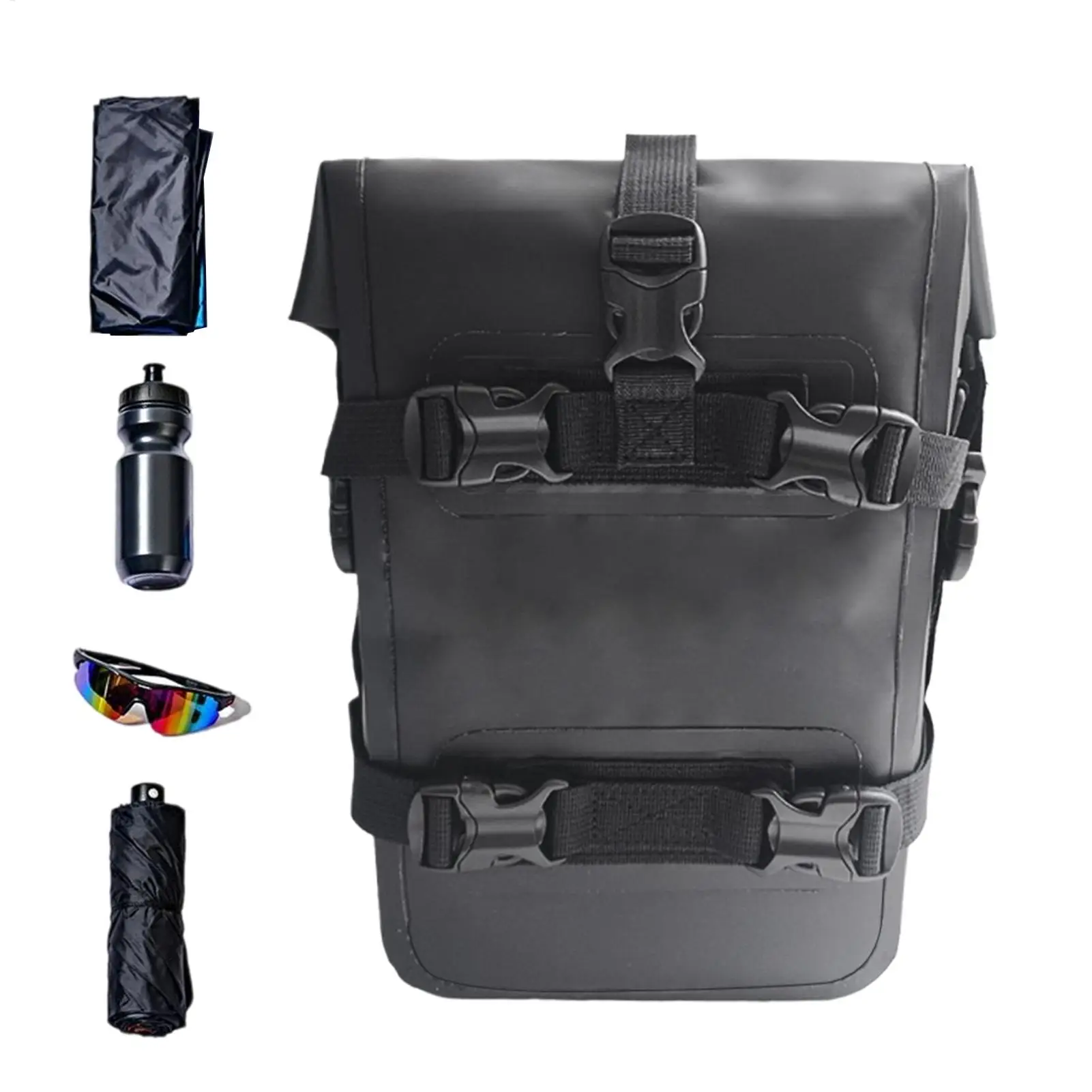 

Motorcycle Crash Bar Bag Waterproof Frame PackUniversal Riding Gear Storage for Touring, Adventure Road Trip