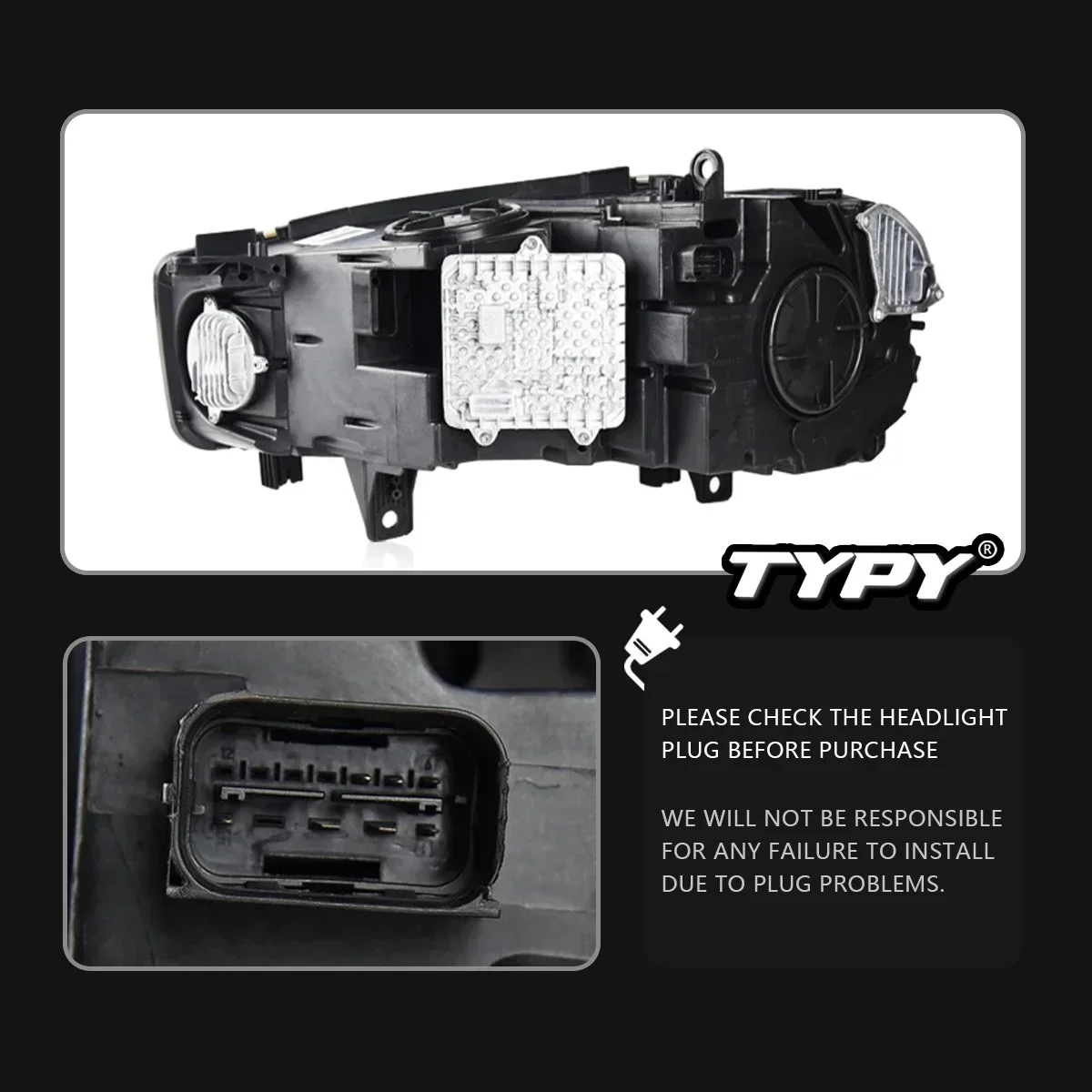 

Car Headlight For BMW X5 X6 2014-2018 F15 F16 Headlight Upgrade Modified to Dynamic Turn Signal Car LED Headlight Assembly