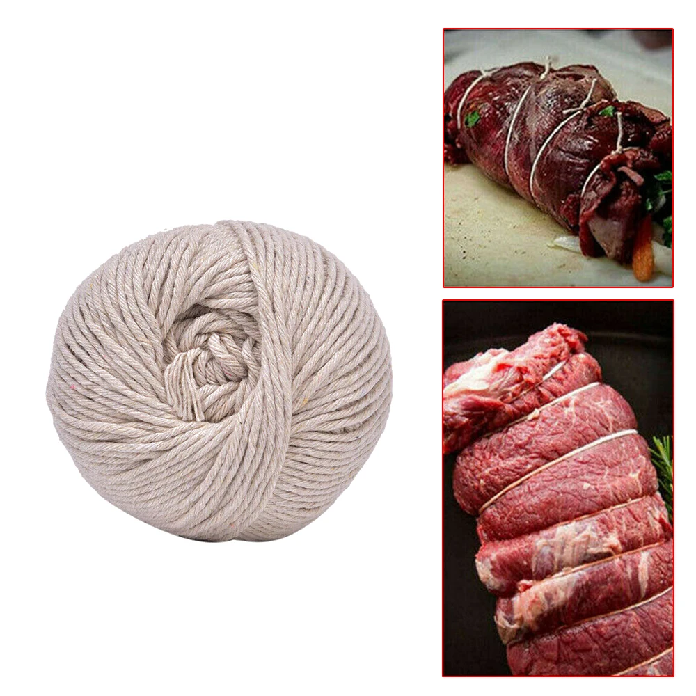 1 Roll Cotton Twine Cord Meat Prep Turkey Barbecue Strings Meat Sausage Tie Rope Cord Cooking Tool Kitchen Tool Cooking Utensils