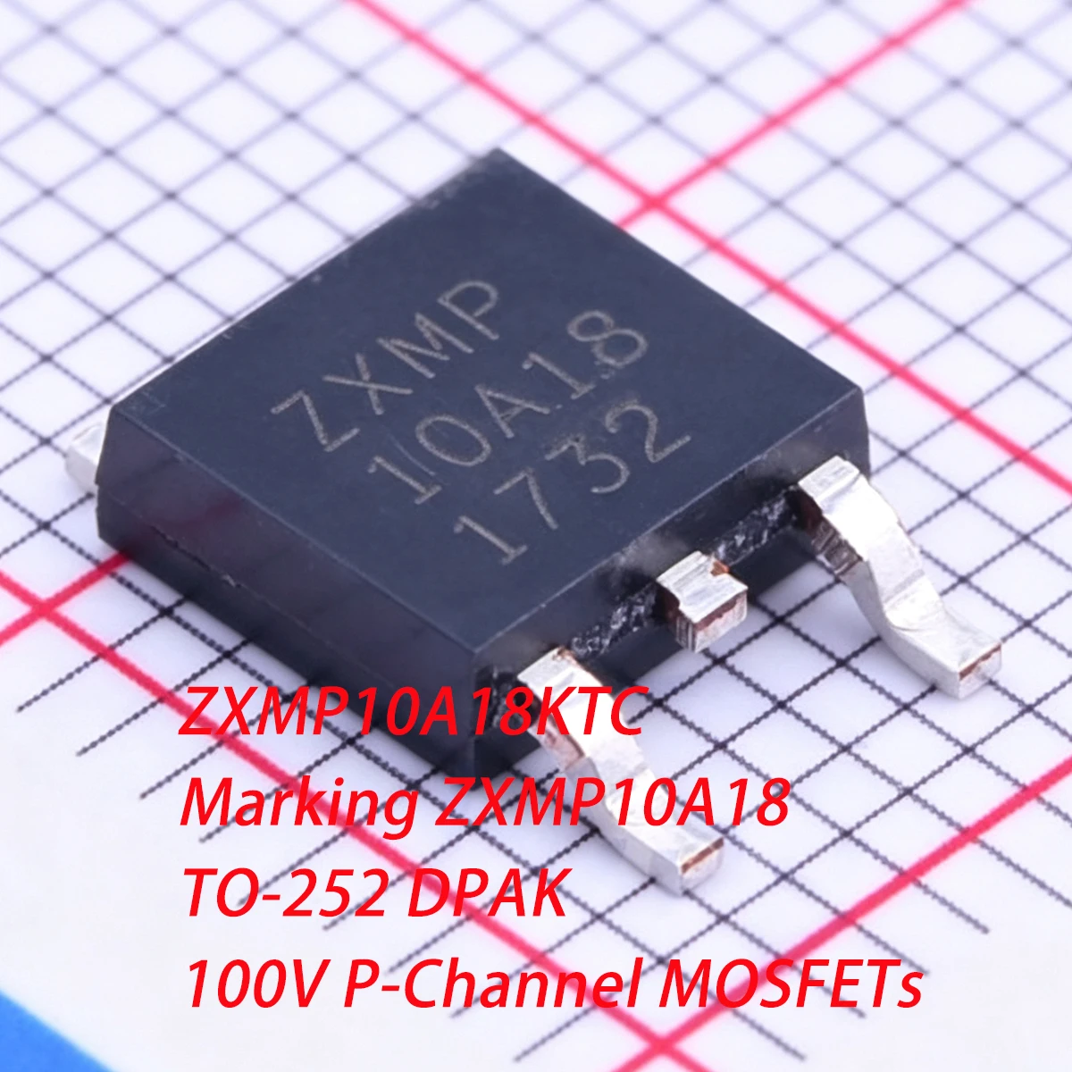 10PCS ZXMP10A18KTC Marking ZXMP10A18 TO-252 DPAK 100V 4.3W 3.8A 150 190mΩ P-Channel NEW Original Field-Effect Transistor MOSFETs