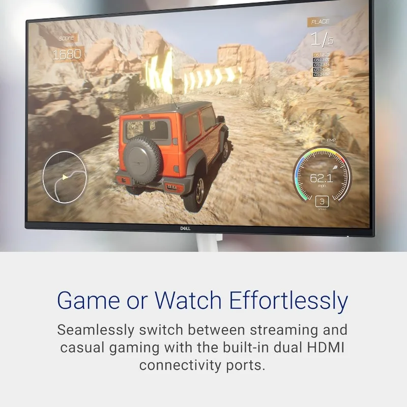 S2725DS Monitor - 27 Inch, QHD (2560x1440) Display, 100Hz refresh rate, 1500:1 contrast ratio, TÜV Rheinland Eye comfort 4 Star