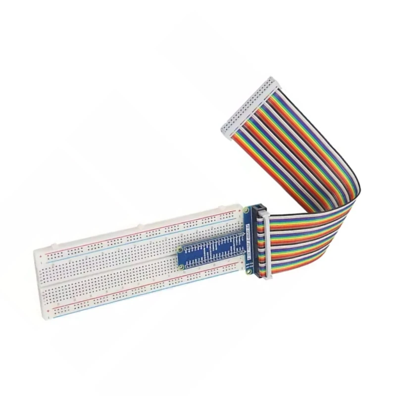 GPIO Breakouts Expansion Board 40Pin GPIO Flat Ribbon Cable 65Pcs Jumper Wire Electronics Breadboard for 5/4B/3B