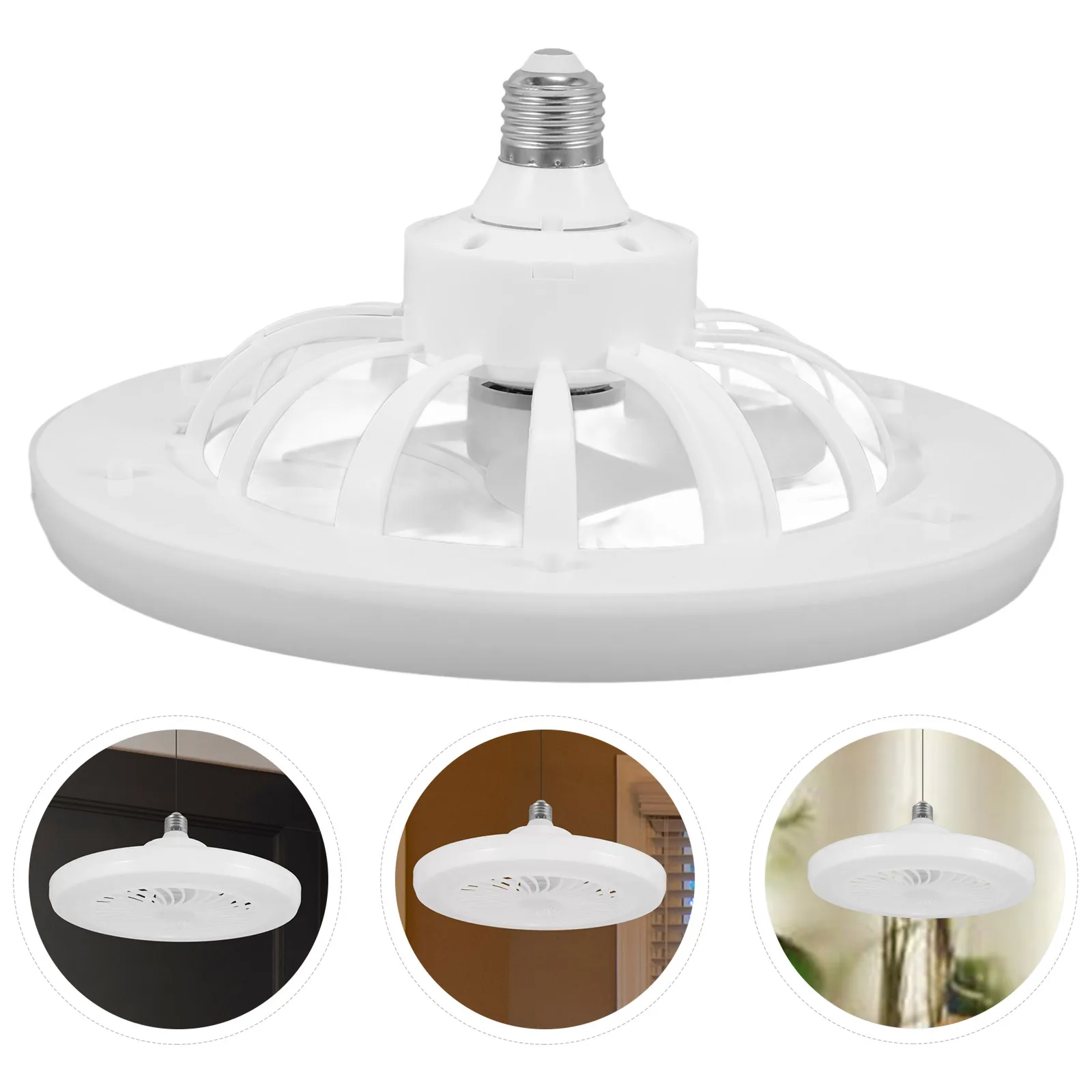 

Bedroom Ceiling Fans LED Bulb Energy-efficient Ceiling-mounted for Compact Fixture Indoor with Lights