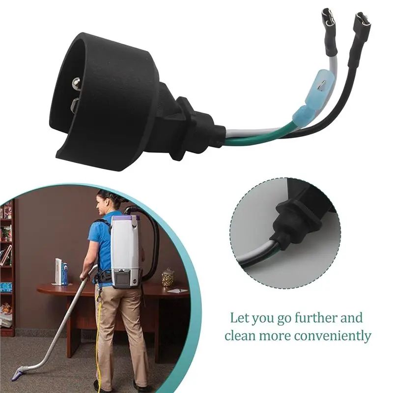 ABBP-For Proteam 841724 Power Plug Assembly Replacement, For Super Coach Pro 10/Super Coach Pro 6 Vacuum(US Plug)