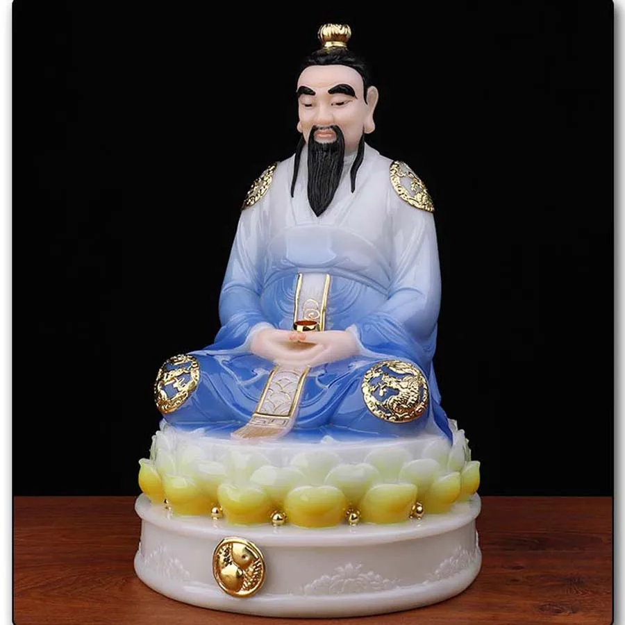 Buddhism Taoism ZU SHI home Patron saint Southeast Asia Propitious Prosperity YUAN TIAN ZUN BUDDHA God jade FENG SHUI statue