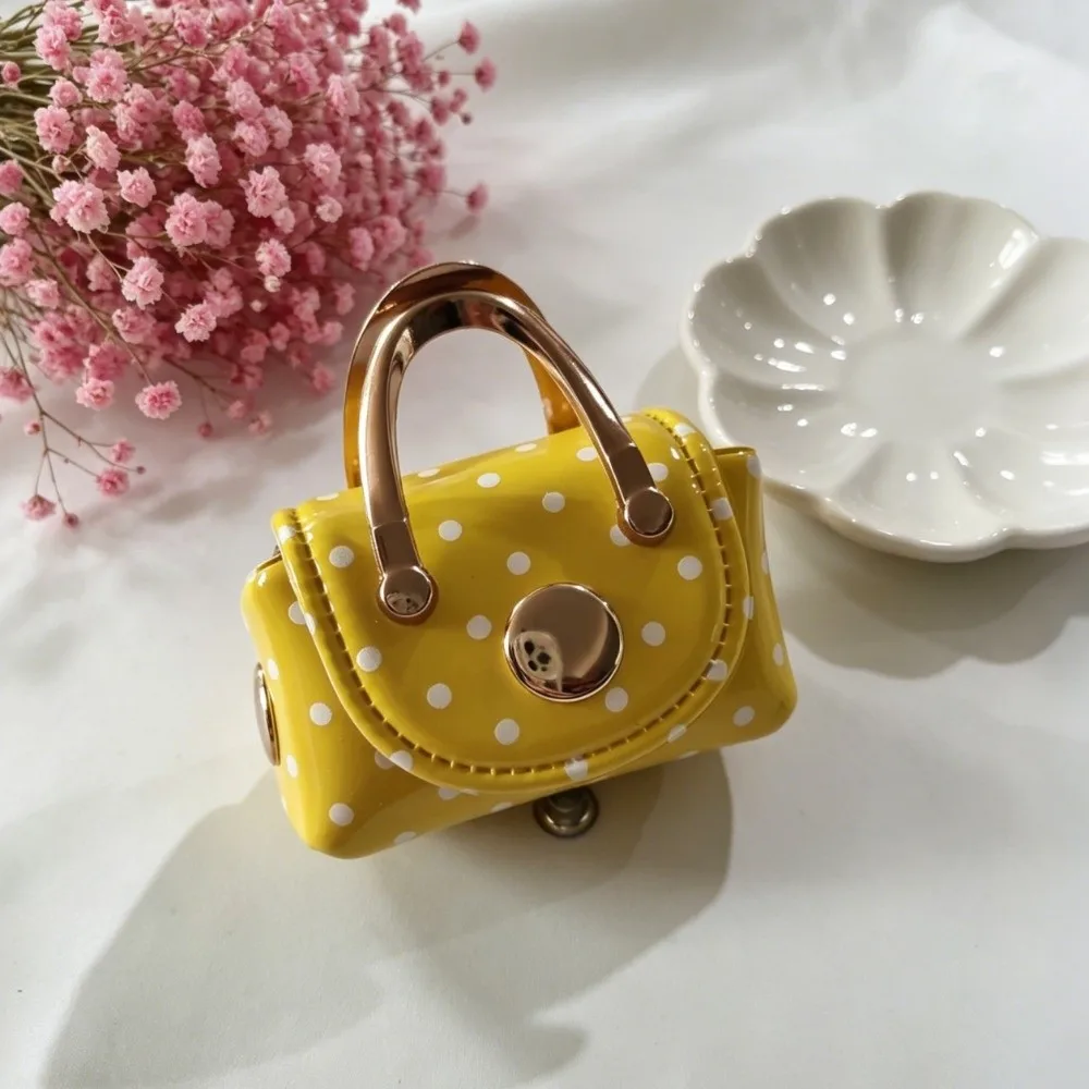 New Vintage Style Polka Dot Coin Purse Portable Macaron Color Mini Wallet Lightweigh Versatile Bag Pendant Charm Women