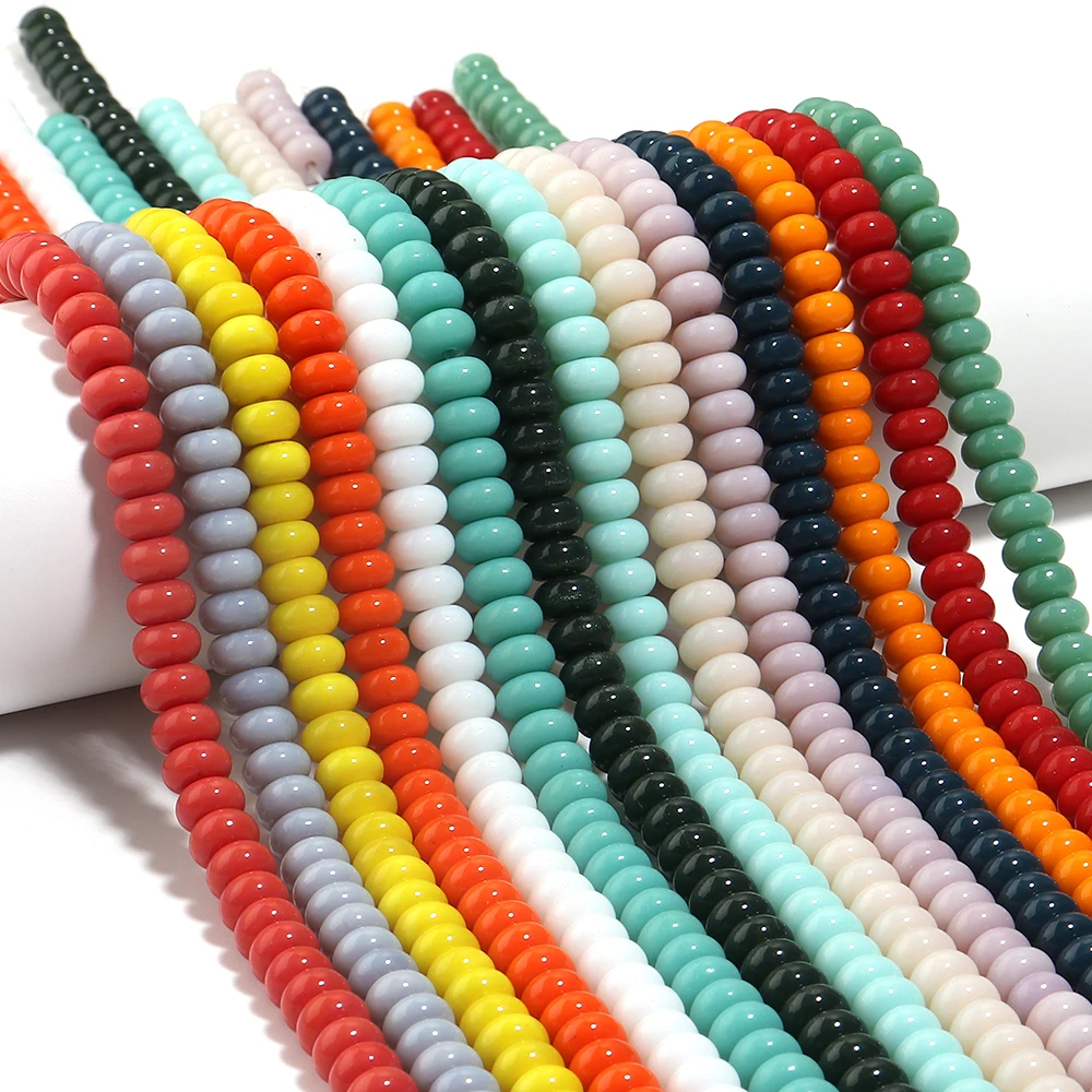 75 Stück 5x8mm Kristallglas-Abakusperlen Lose Abstandsperlen für Schmuckherstellung DIY Handwerk Ohrringe Armband Halskette Zubehör – Detail 3
