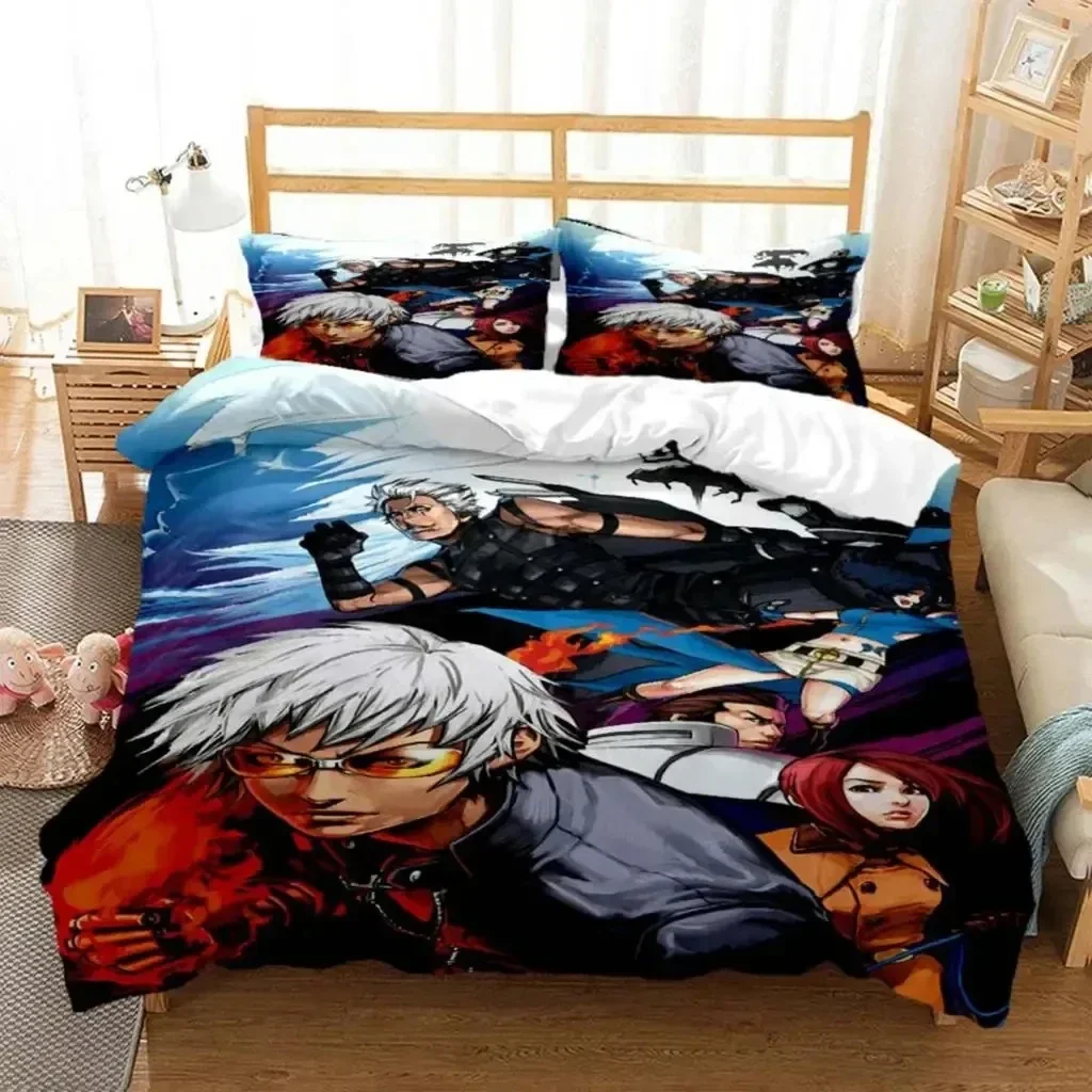 

Anime King of Fighters KOF Bedding Set Boys Girls Twin Queen Size Duvet Cover Pillowcase Bed Kids Adult Home Textile