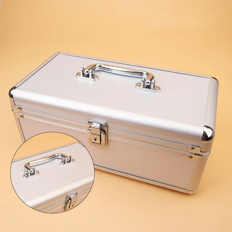 Double Layers Tool Case Make Up Tools Box Multifunction Waterproof Ear Cleaning Storage Box Aluminum Case Hard Empty Suitcase