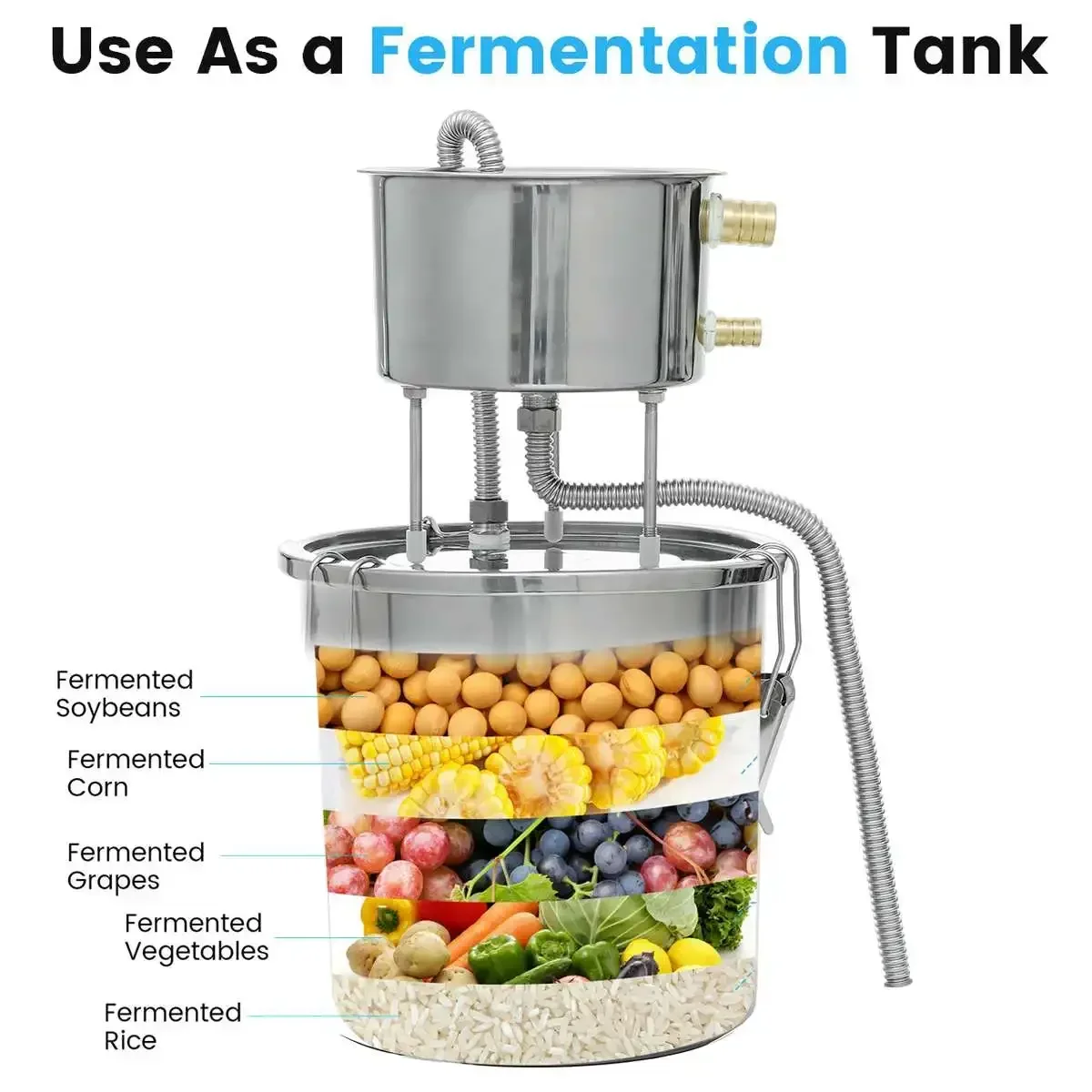 11L 22L Still Distiller Brewing Machine Alcohol DIY Moonshine Equipment Stainless Steel for Whisky Wine Beer Dispenser