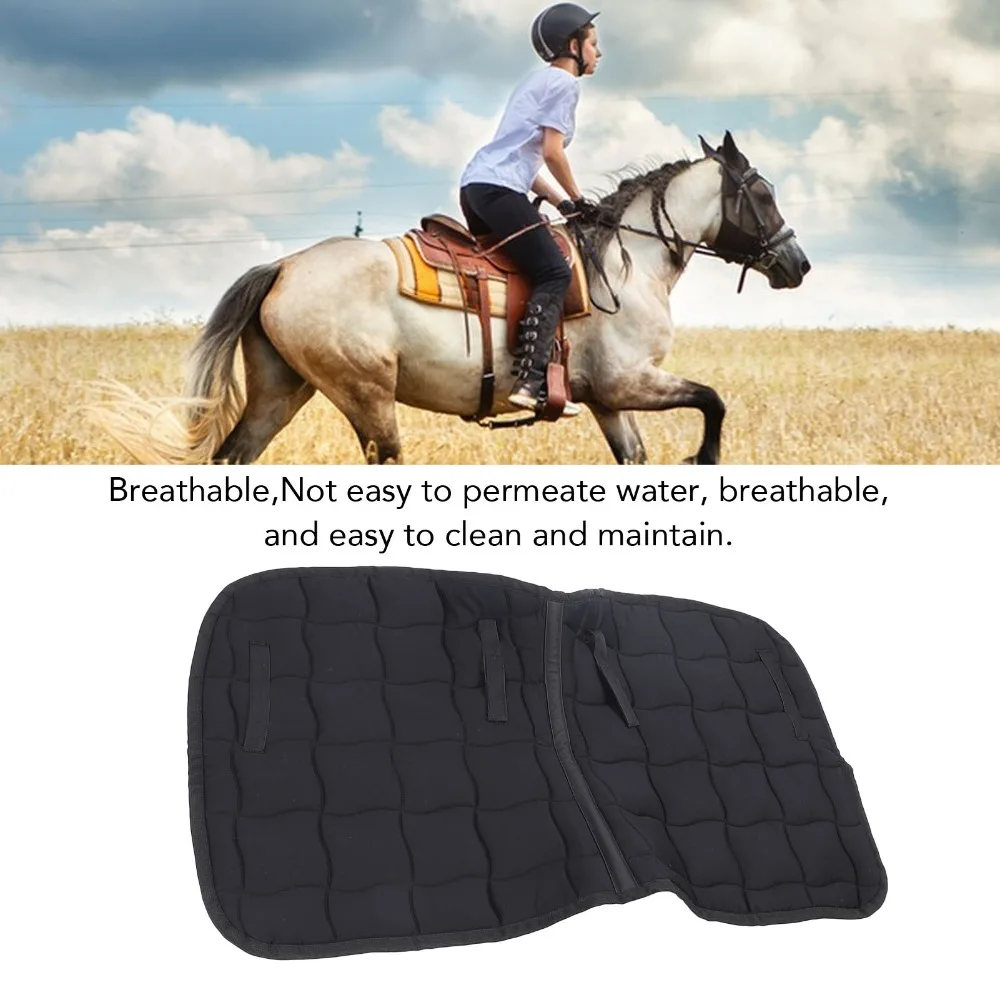 Durable 98x57cm Saddle Pad Sponge Single Yarn Drill Saddle Cloth Cotton Shock Absorbing Riding Saddle Pad Equestrian Sports